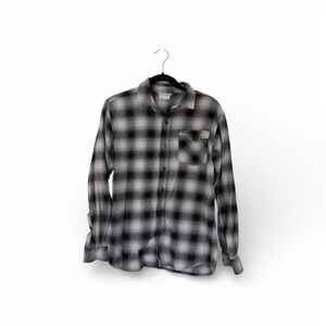 Black and White Plaid Men's Shirt